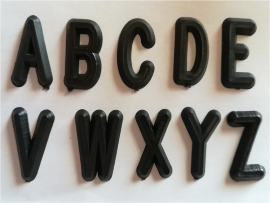Moulders Letters Plastic 26mm Flat faced Full Alphabet-2 of each